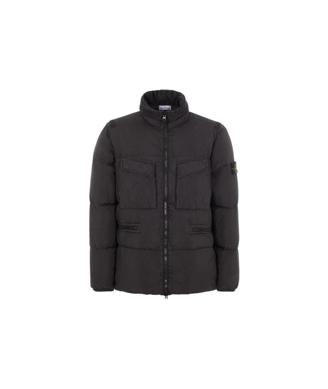 STONE ISLAND Черный пуховик, фото 1