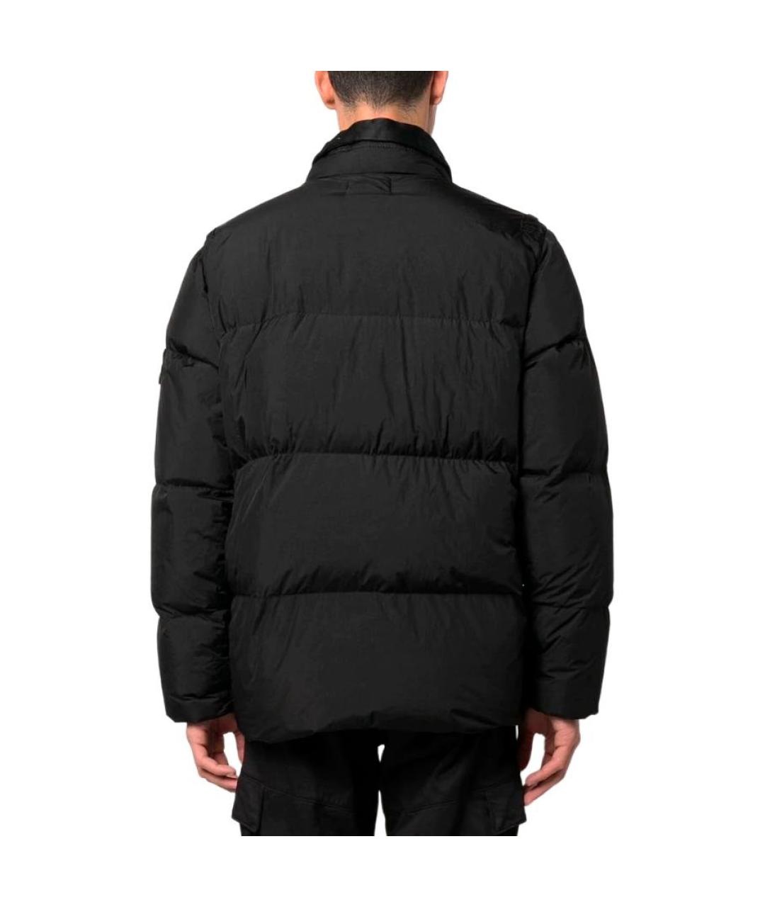 STONE ISLAND Черный пуховик, фото 4