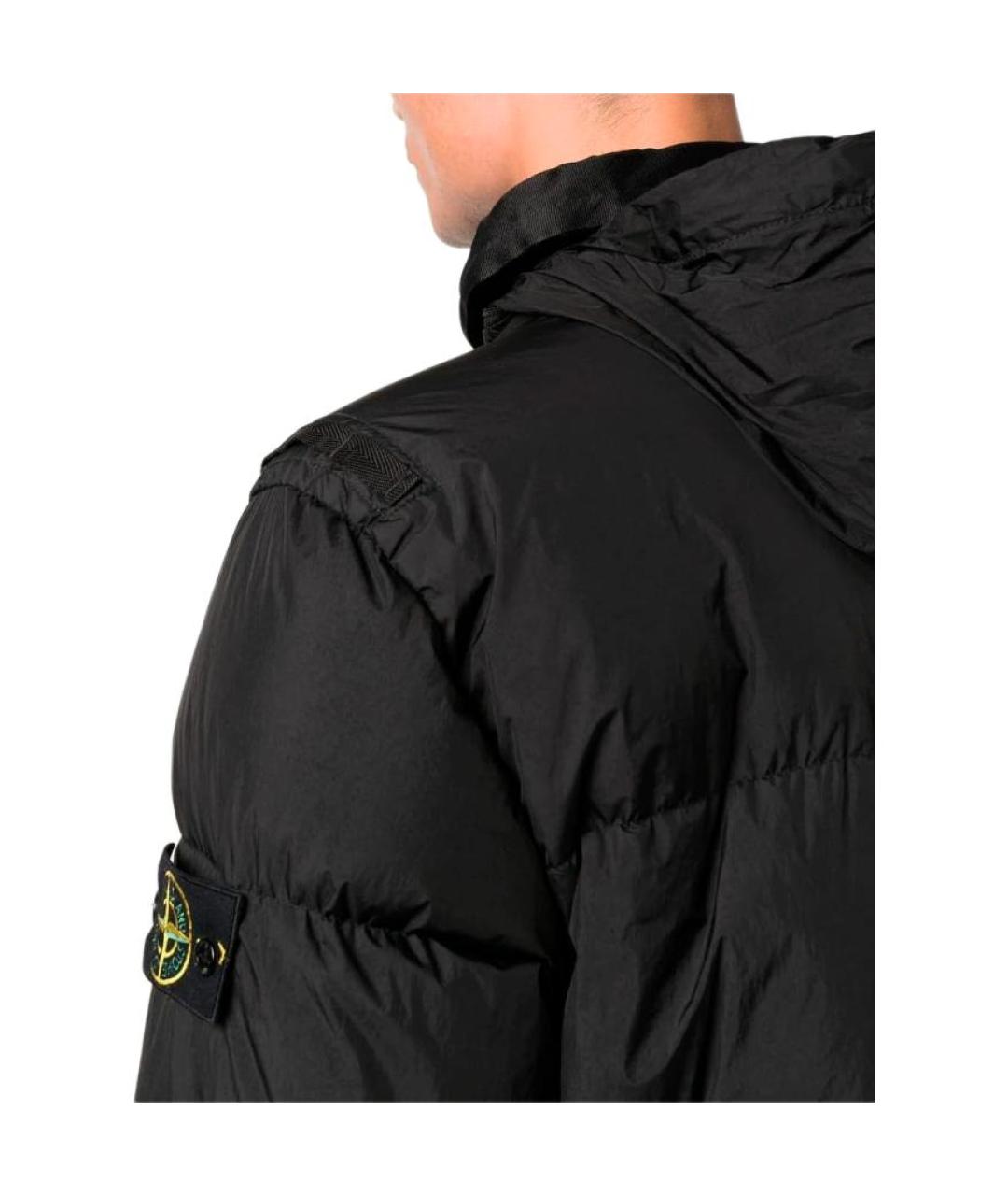 STONE ISLAND Черный пуховик, фото 5