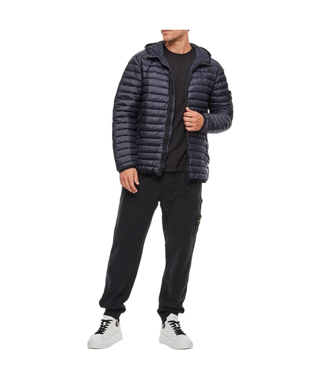 STONE ISLAND Синий пуховик, фото 4