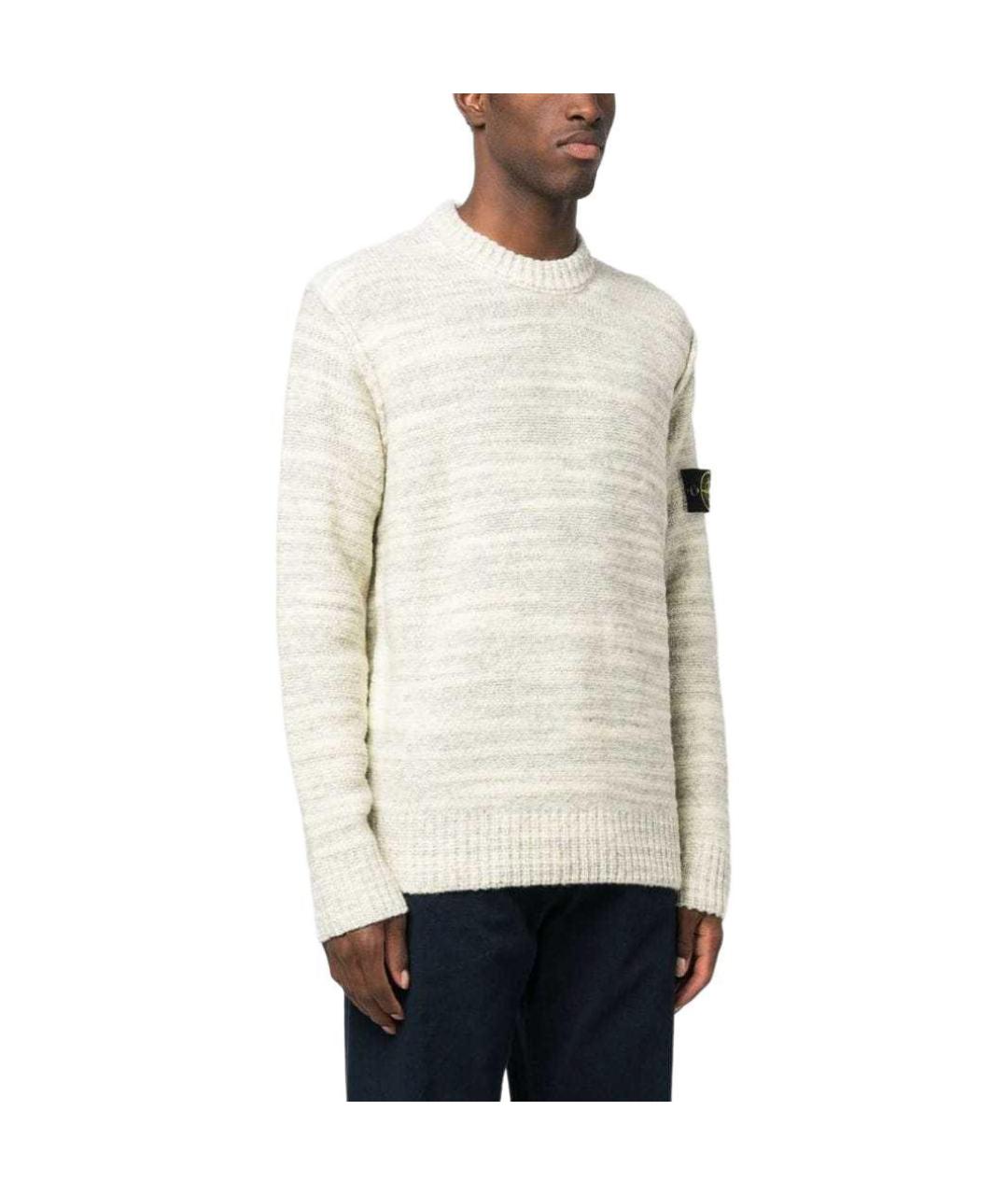 STONE ISLAND Белый джемпер / свитер, фото 4