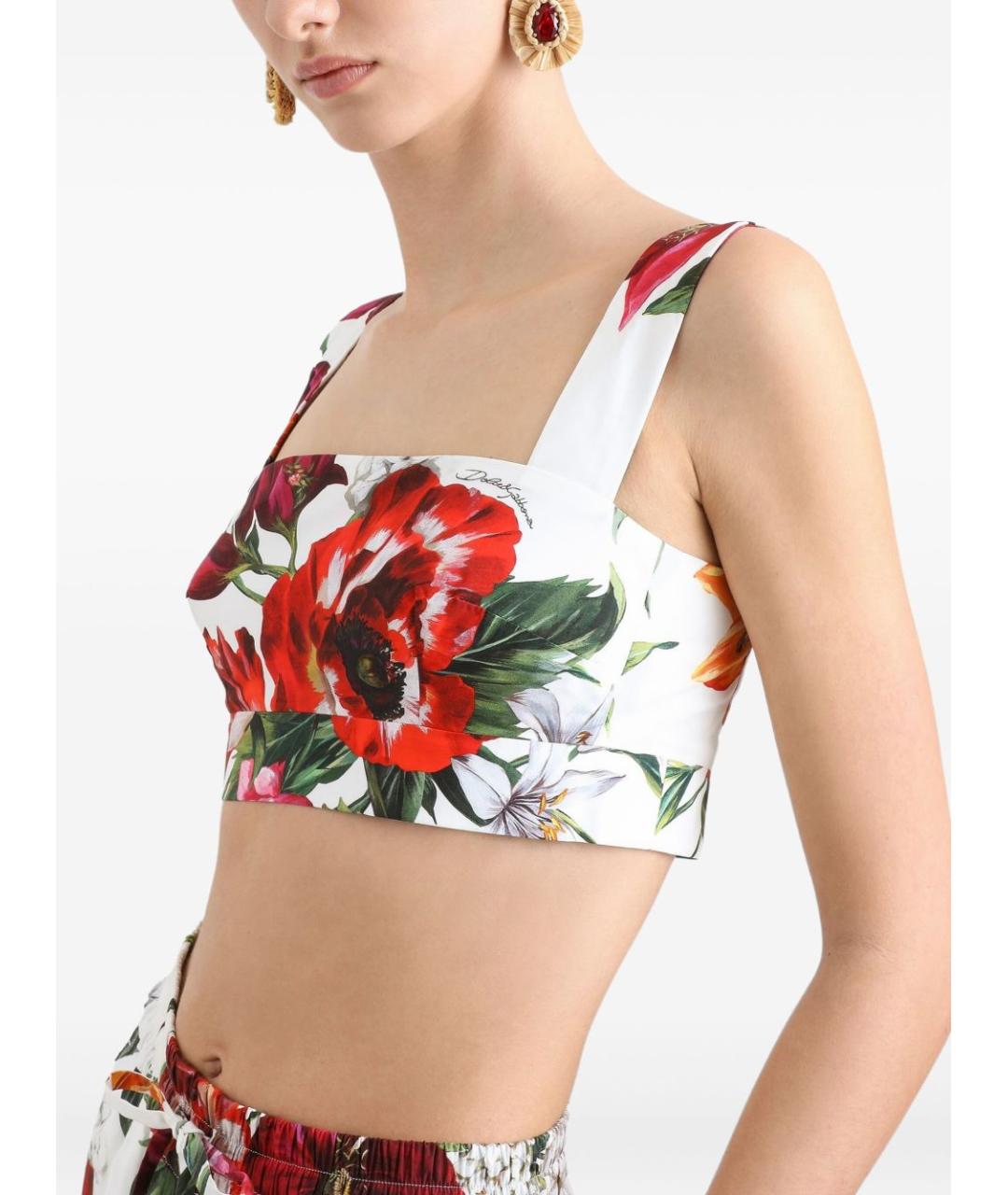 DOLCE&GABBANA Белая хлопковая майка, фото 4