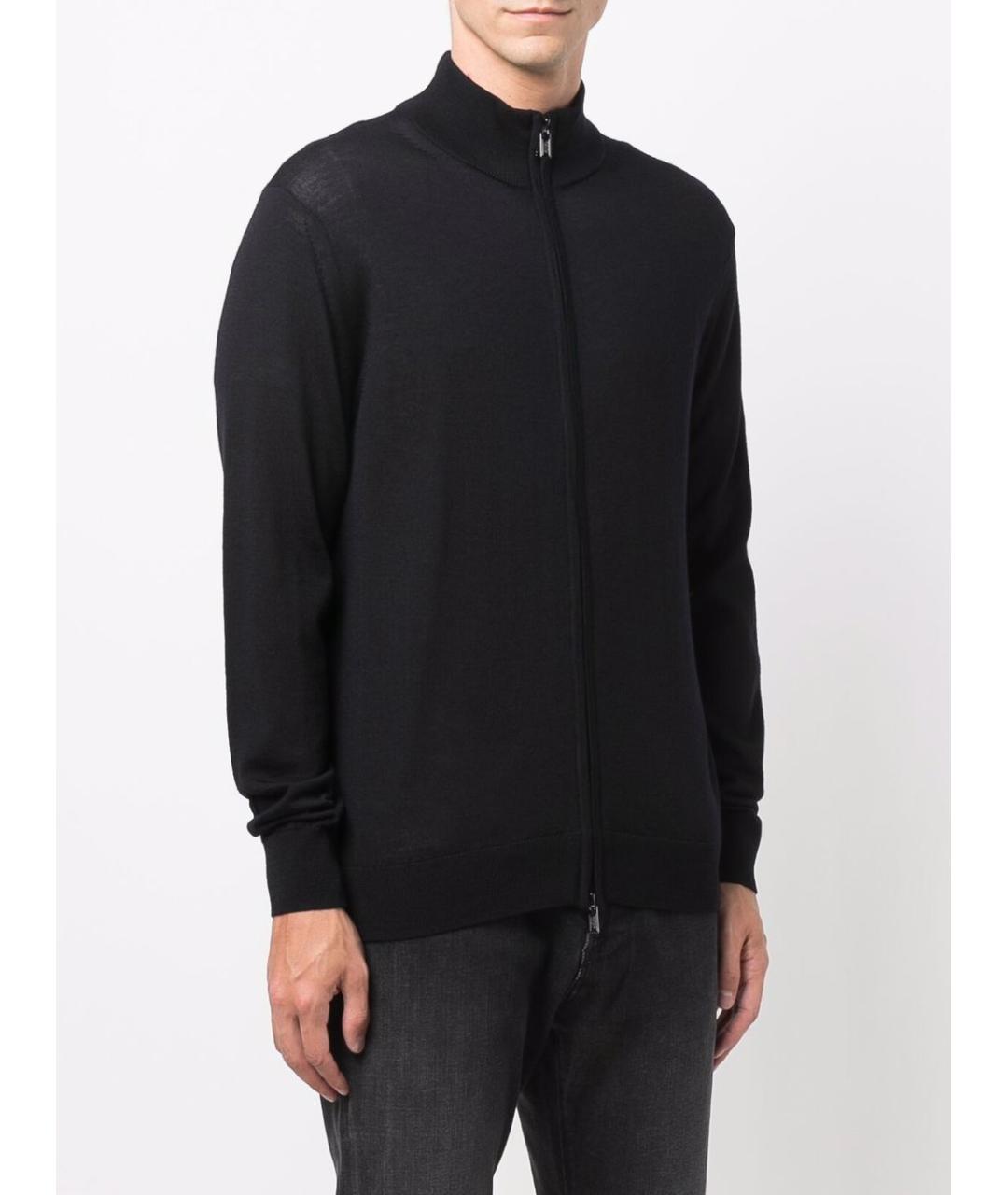 EMPORIO ARMANI Темно-синий шерстяной джемпер / свитер, фото 4