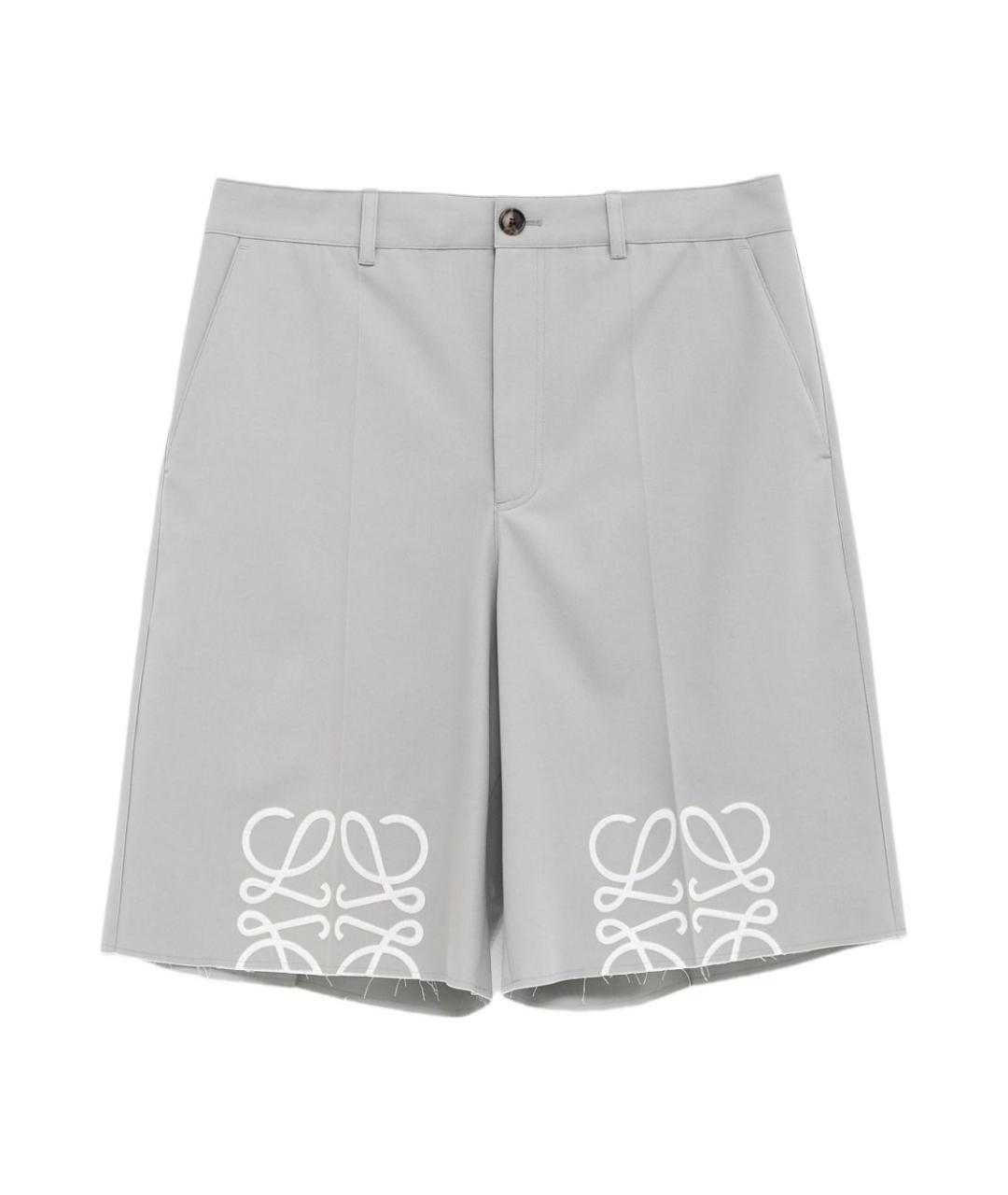 LOEWE Серые хлопковые шорты, фото 1