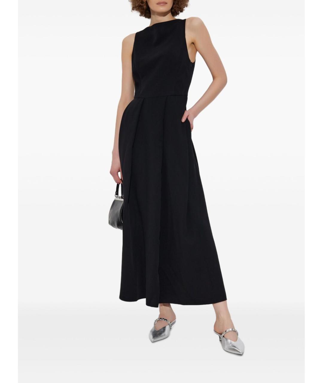 EMPORIO ARMANI Черное полиэстеровое платье, фото 5