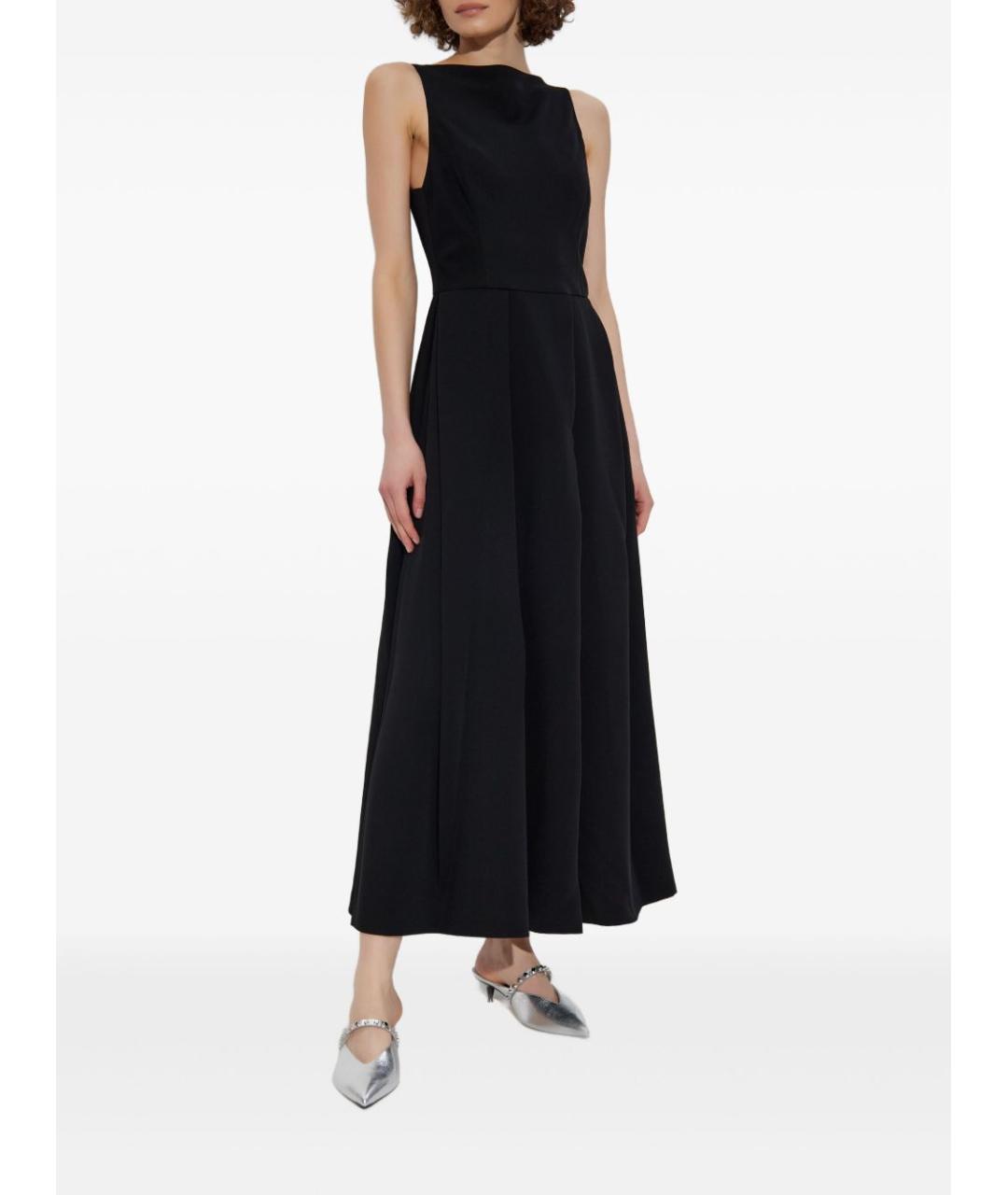 EMPORIO ARMANI Черное полиэстеровое платье, фото 4