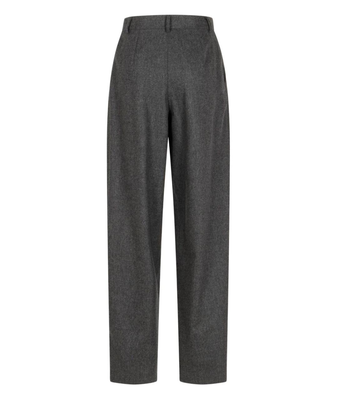 EMPORIO ARMANI Антрацитовые прямые брюки, фото 2