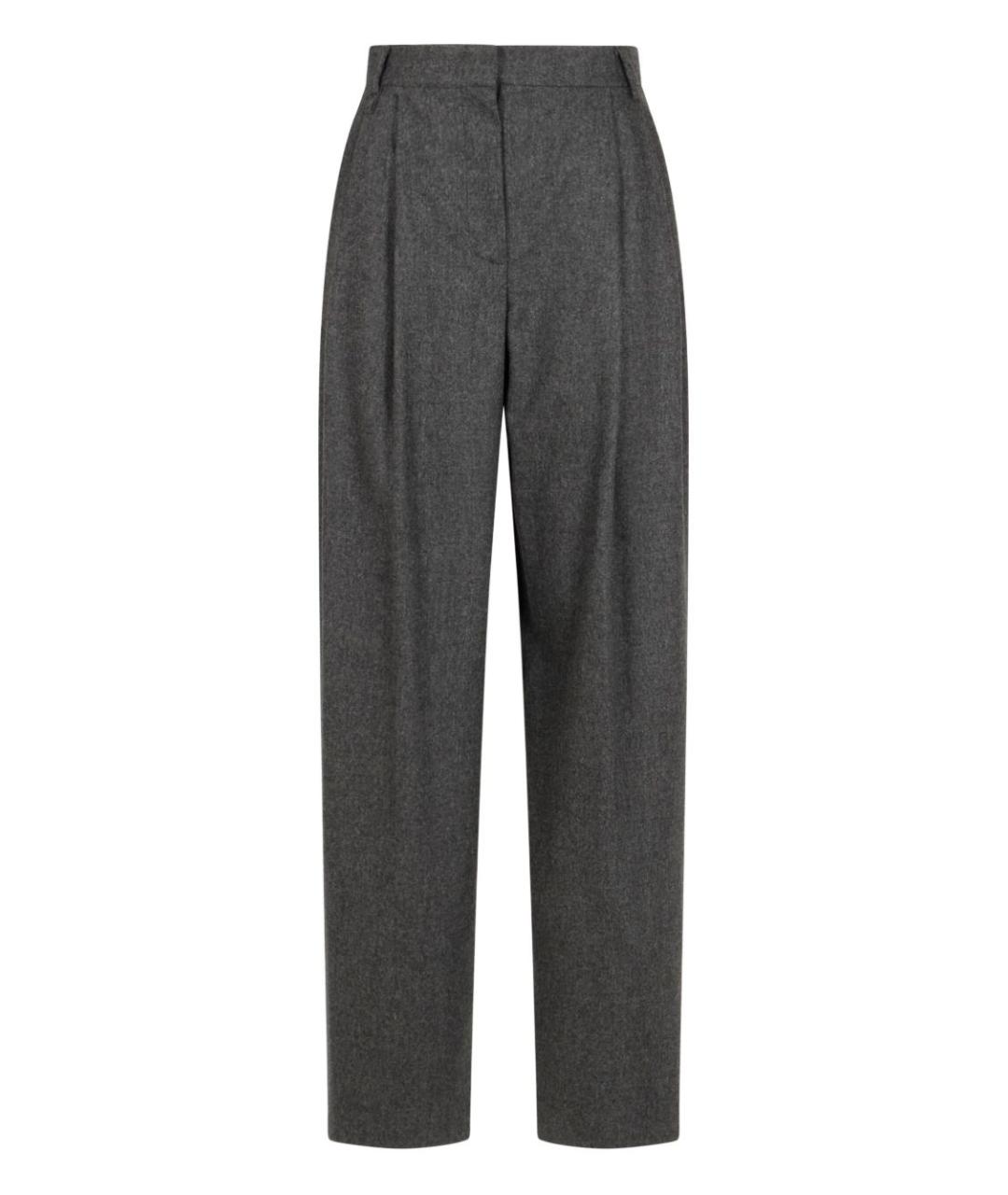EMPORIO ARMANI Антрацитовые прямые брюки, фото 1