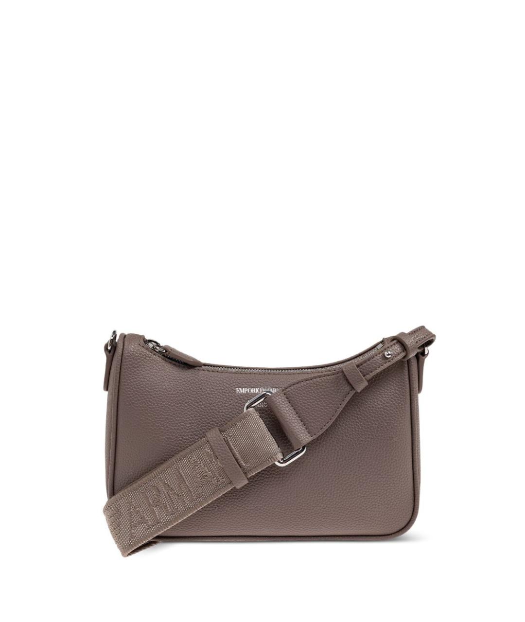 EMPORIO ARMANI Серая сумка через плечо из искусственной кожи, фото 1