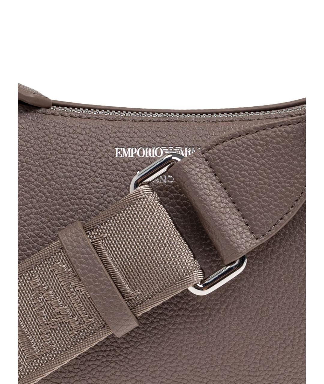 EMPORIO ARMANI Серая сумка через плечо из искусственной кожи, фото 2