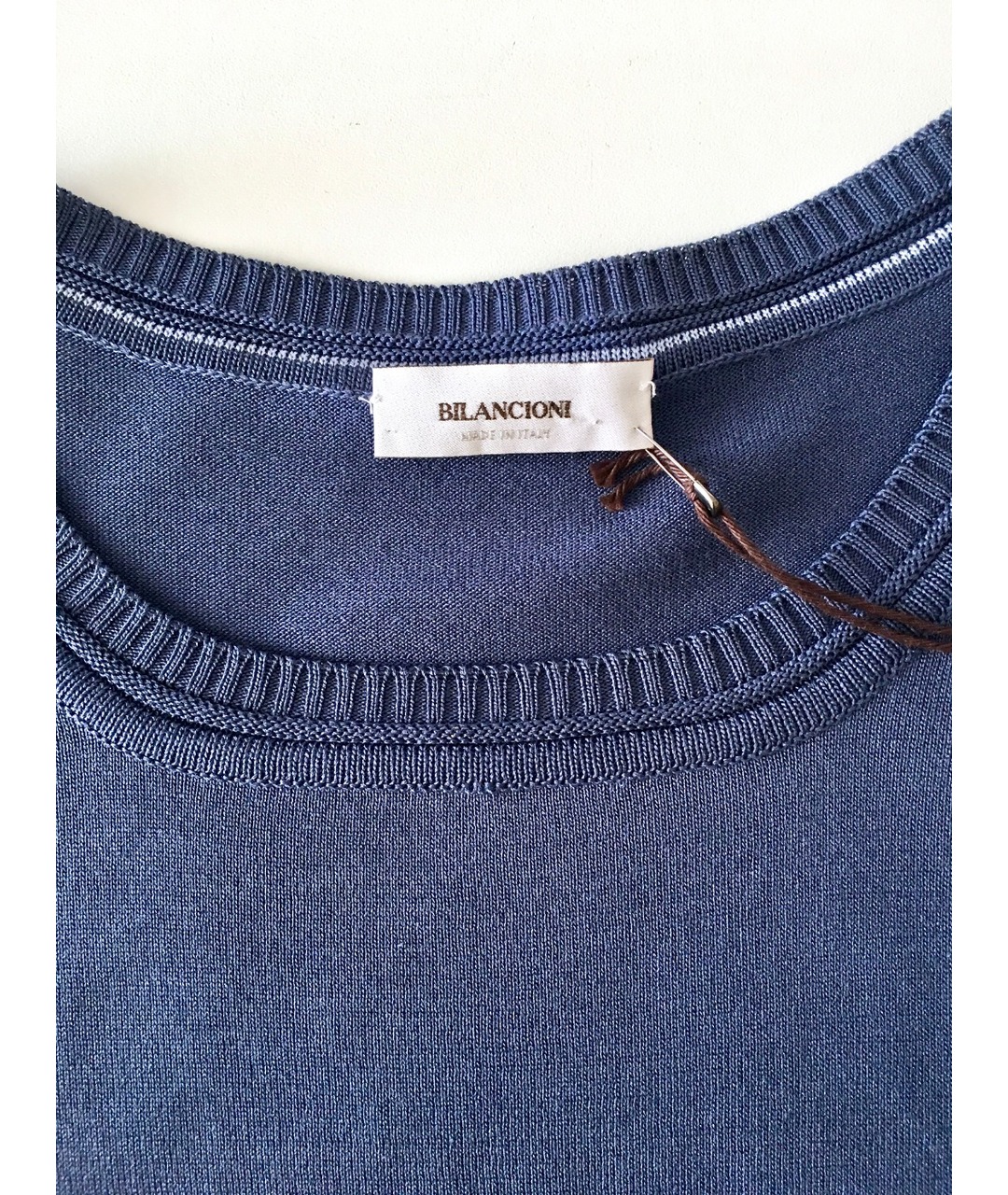 BILANCIONI Синий шелковый джемпер / свитер, фото 6
