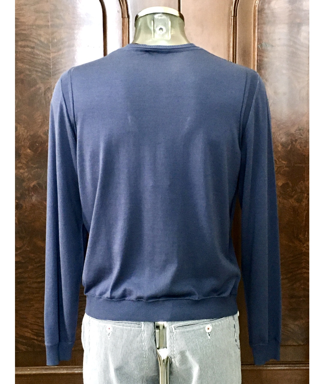BILANCIONI Синий шелковый джемпер / свитер, фото 2