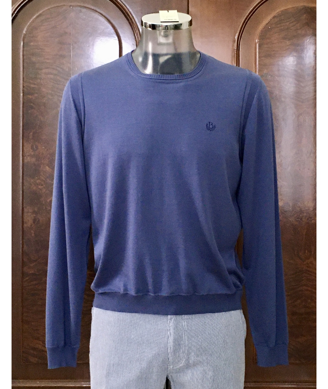 BILANCIONI Синий шелковый джемпер / свитер, фото 9