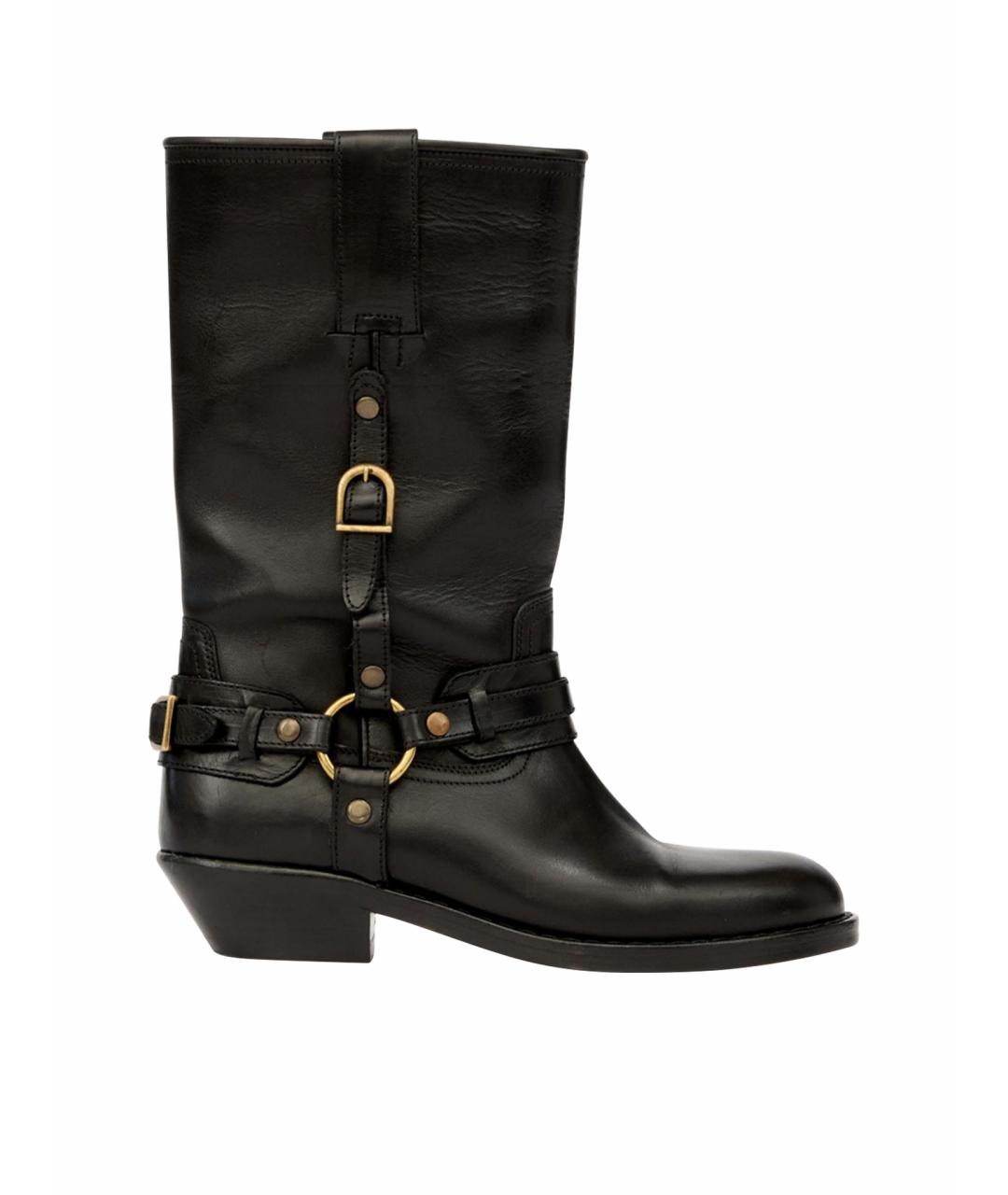 ISABEL MARANT Черные кожаные сапоги, фото 1