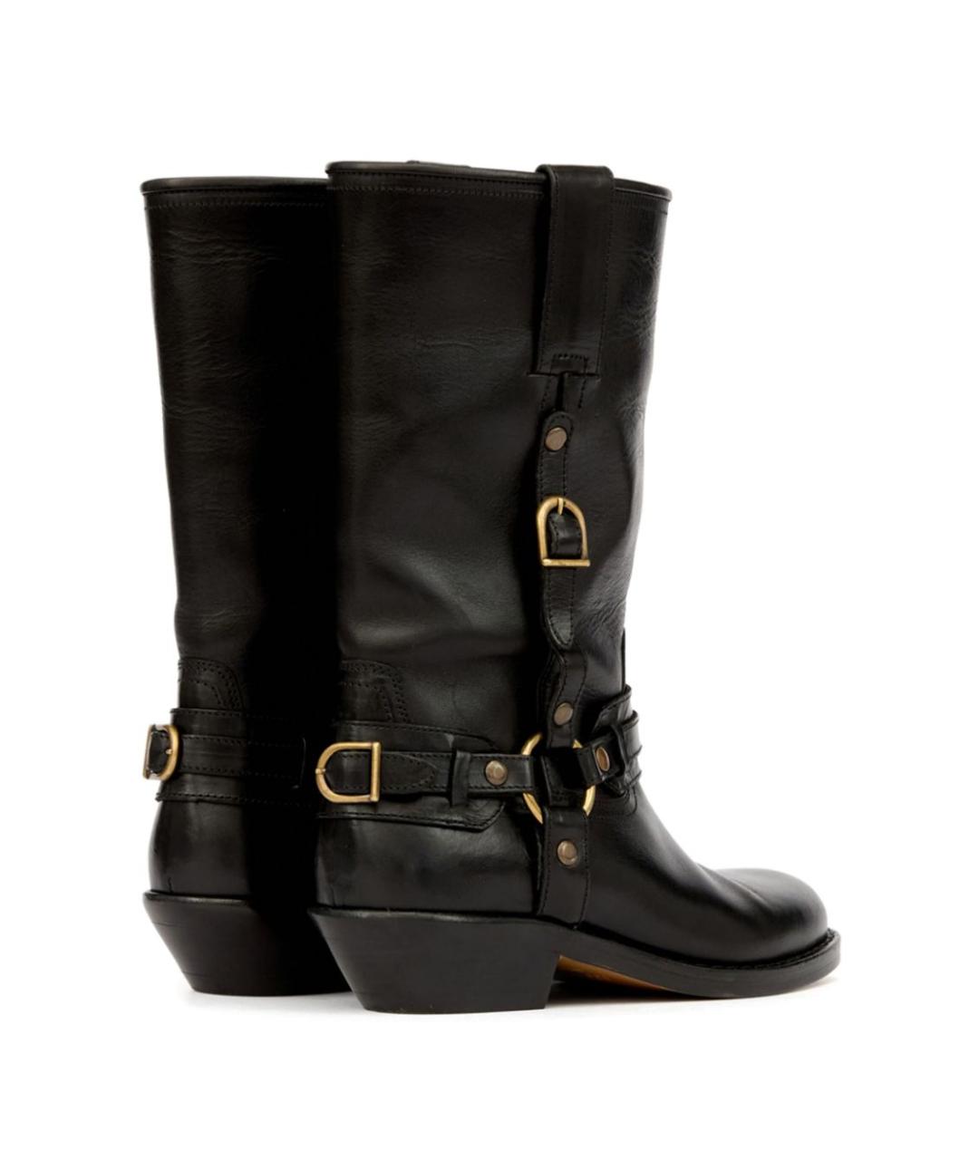 ISABEL MARANT Черные кожаные сапоги, фото 4