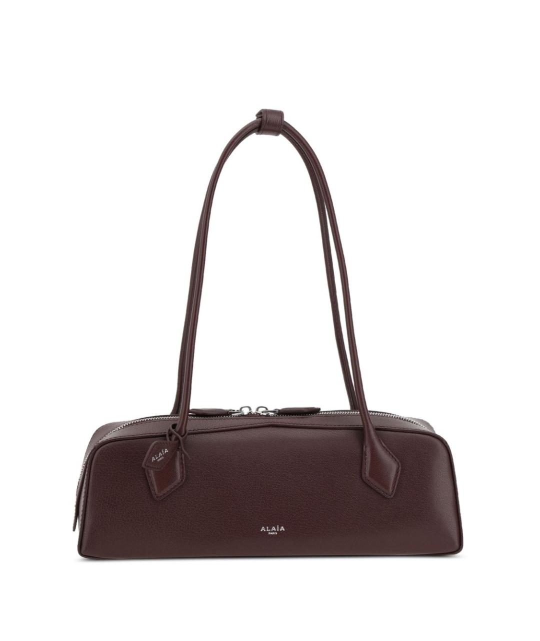ALAIA Бордовая кожаная сумка тоут, фото 1