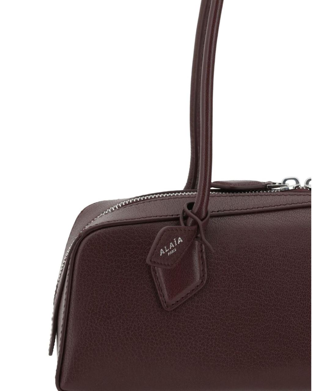 ALAIA Бордовая кожаная сумка тоут, фото 3