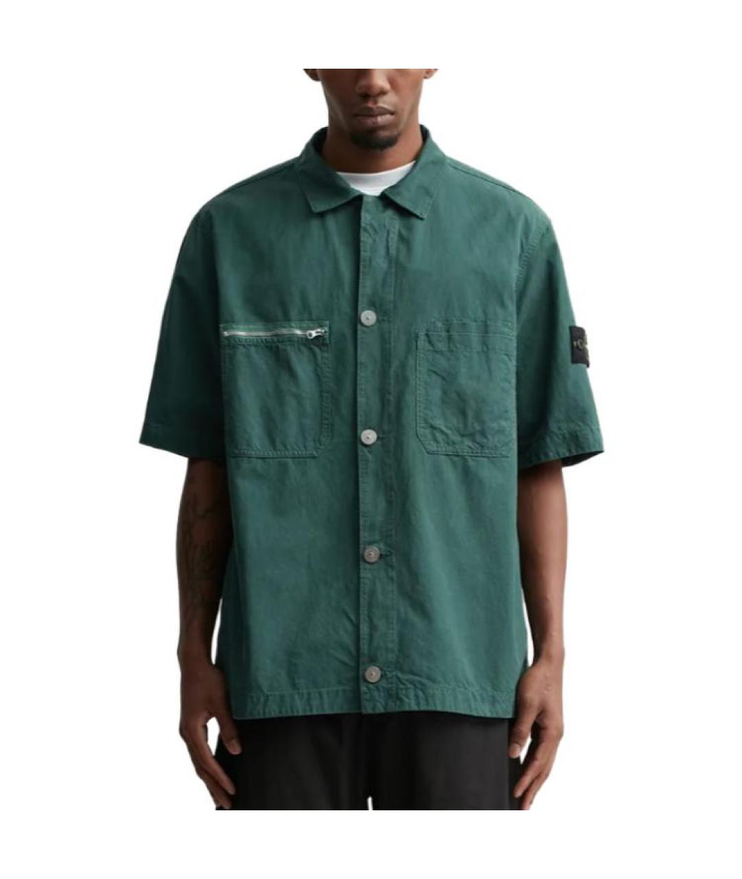 STONE ISLAND Зеленая классическая рубашка, фото 3
