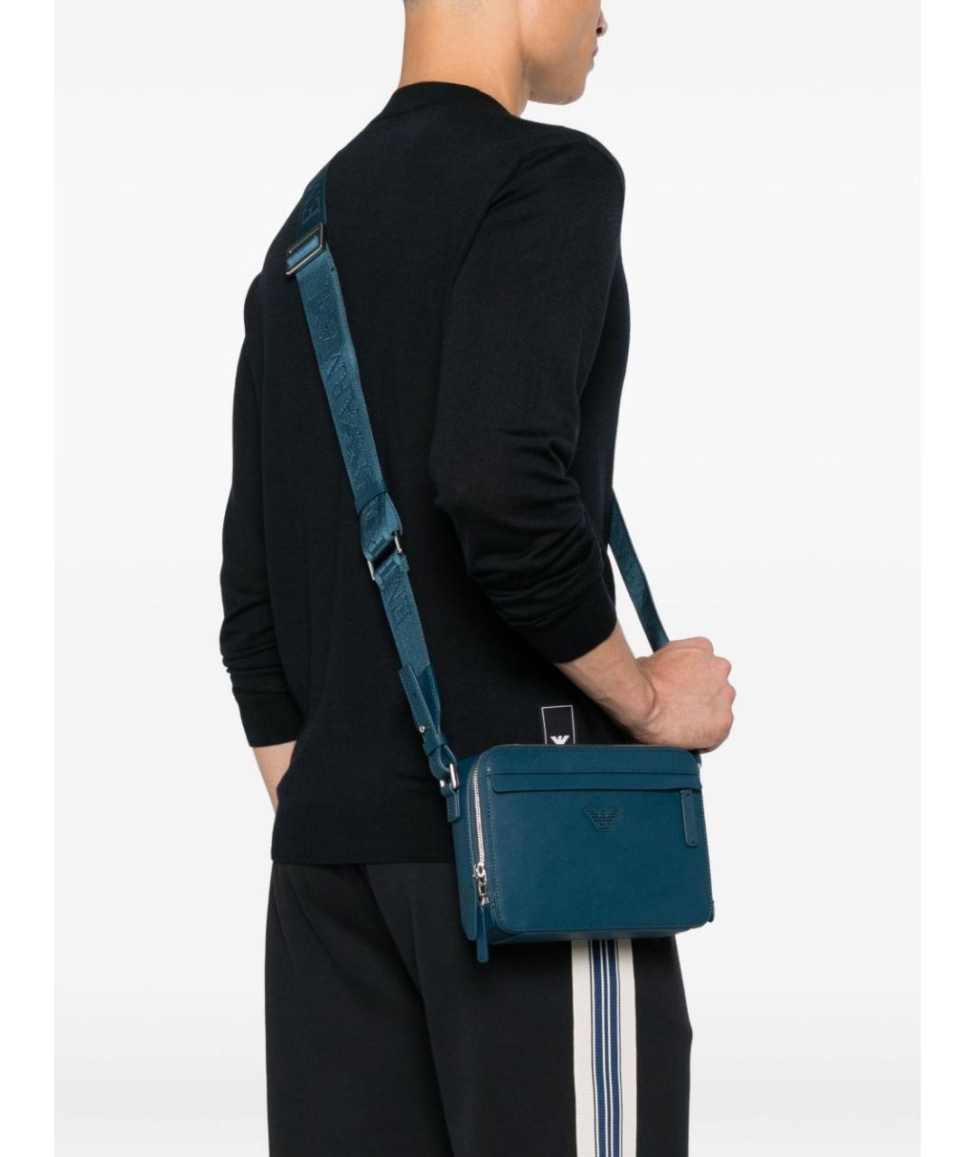 EMPORIO ARMANI Синяя сумка на плечо, фото 4