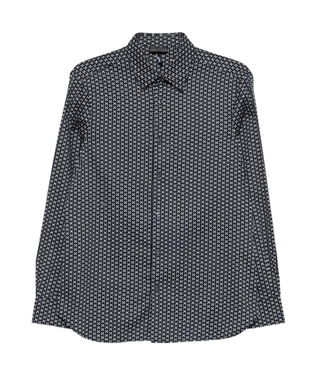 EMPORIO ARMANI Темно-синяя кэжуал рубашка, фото 1