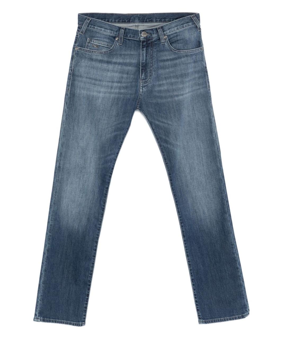 EMPORIO ARMANI Синие прямые джинсы, фото 1