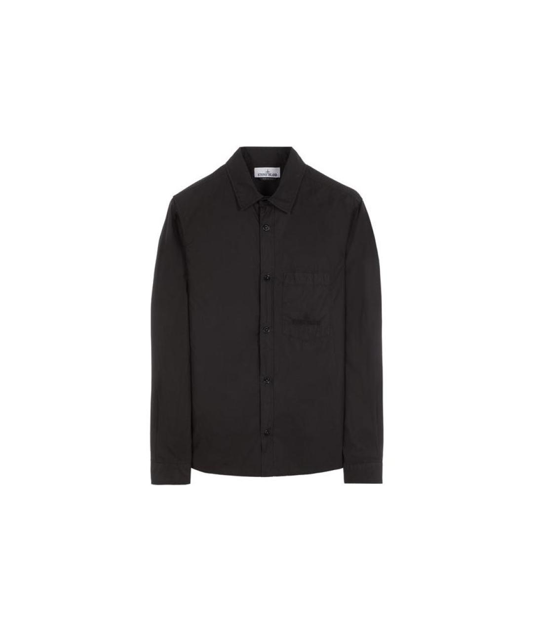 STONE ISLAND Черная хлопковая футболка, фото 6