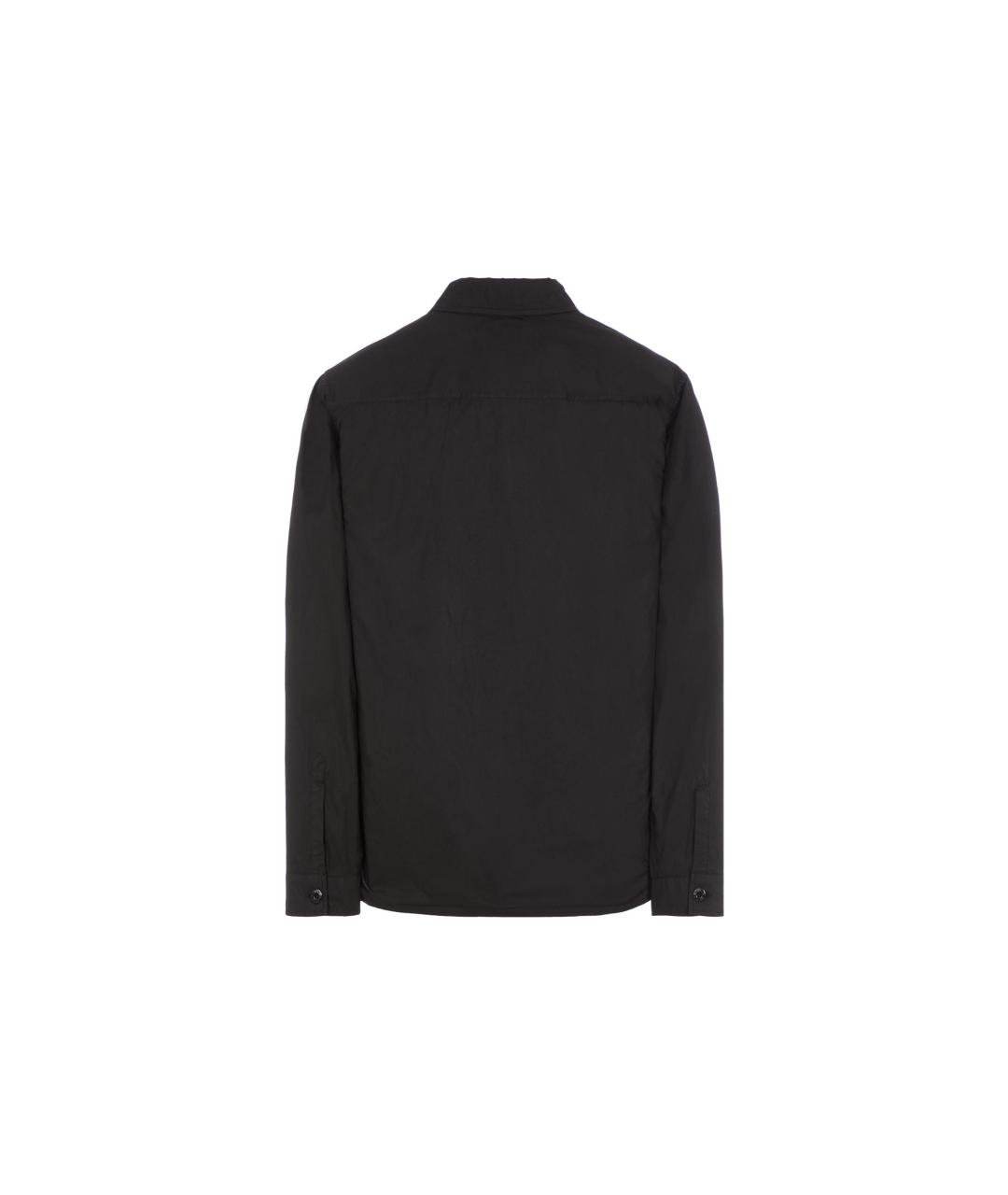 STONE ISLAND Черная хлопковая футболка, фото 2