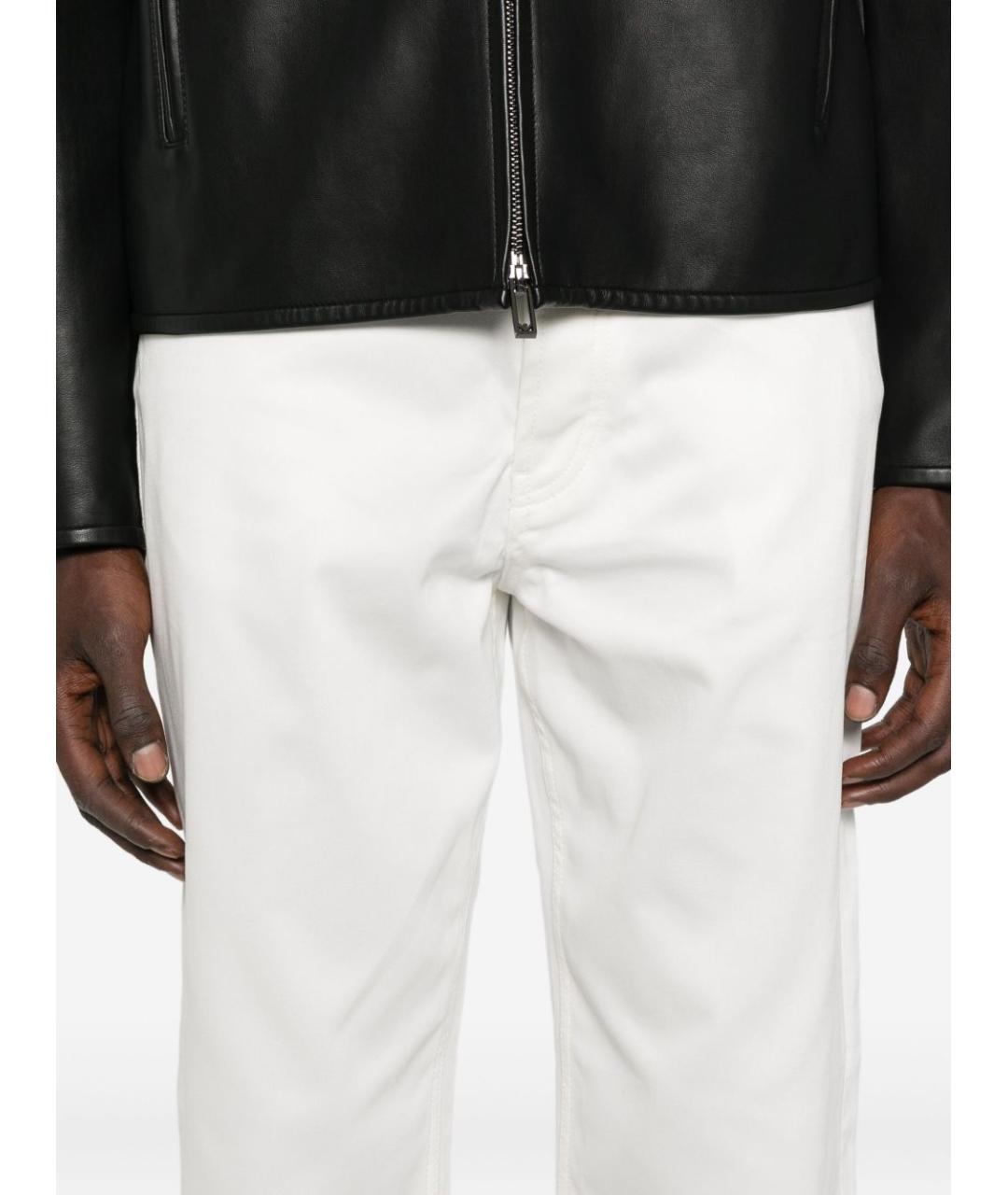 EMPORIO ARMANI Белые прямые джинсы, фото 3