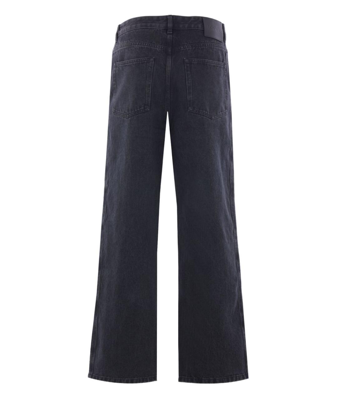 LOEWE Черные хлопковые прямые джинсы, фото 4