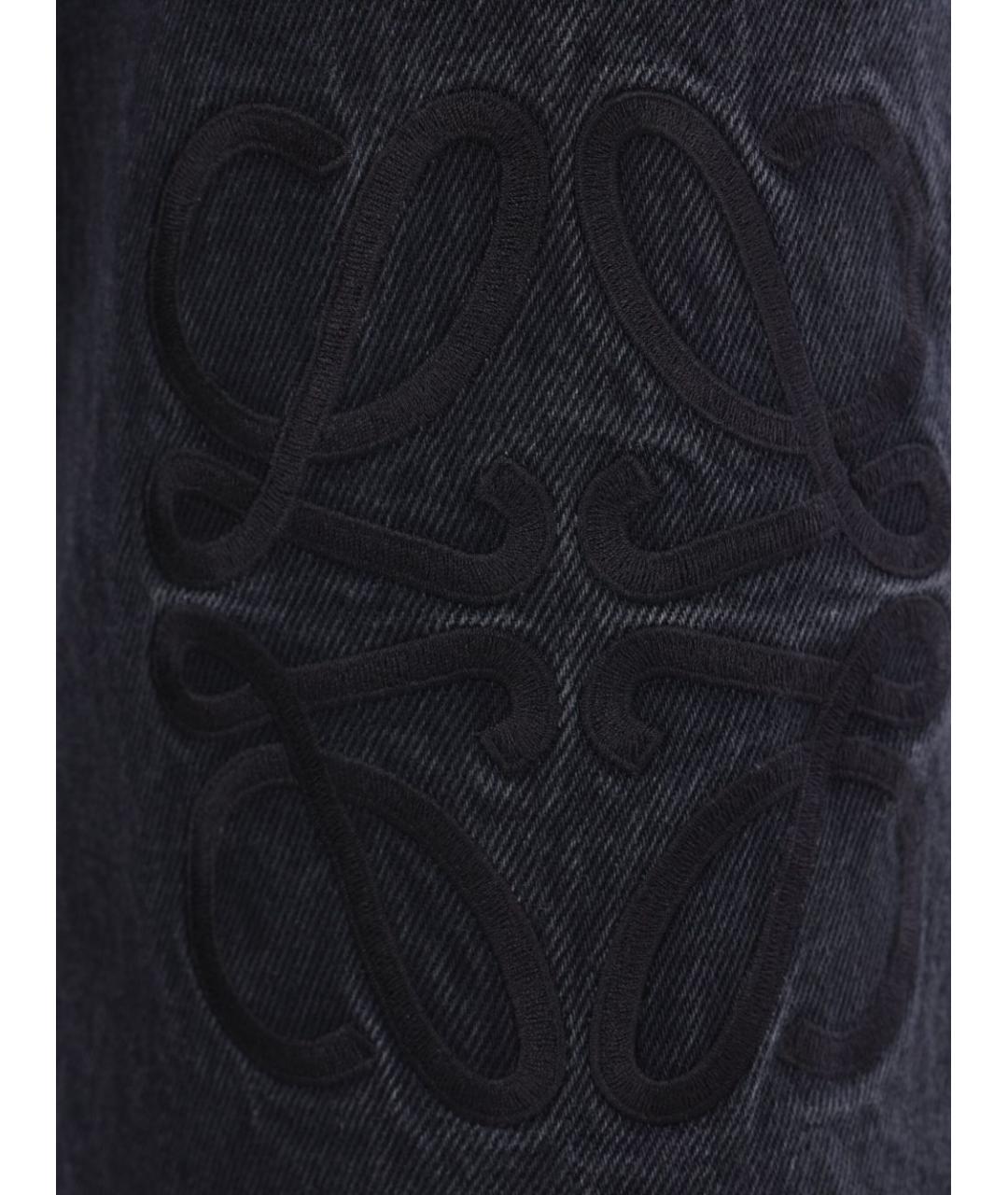 LOEWE Черные хлопковые прямые джинсы, фото 3