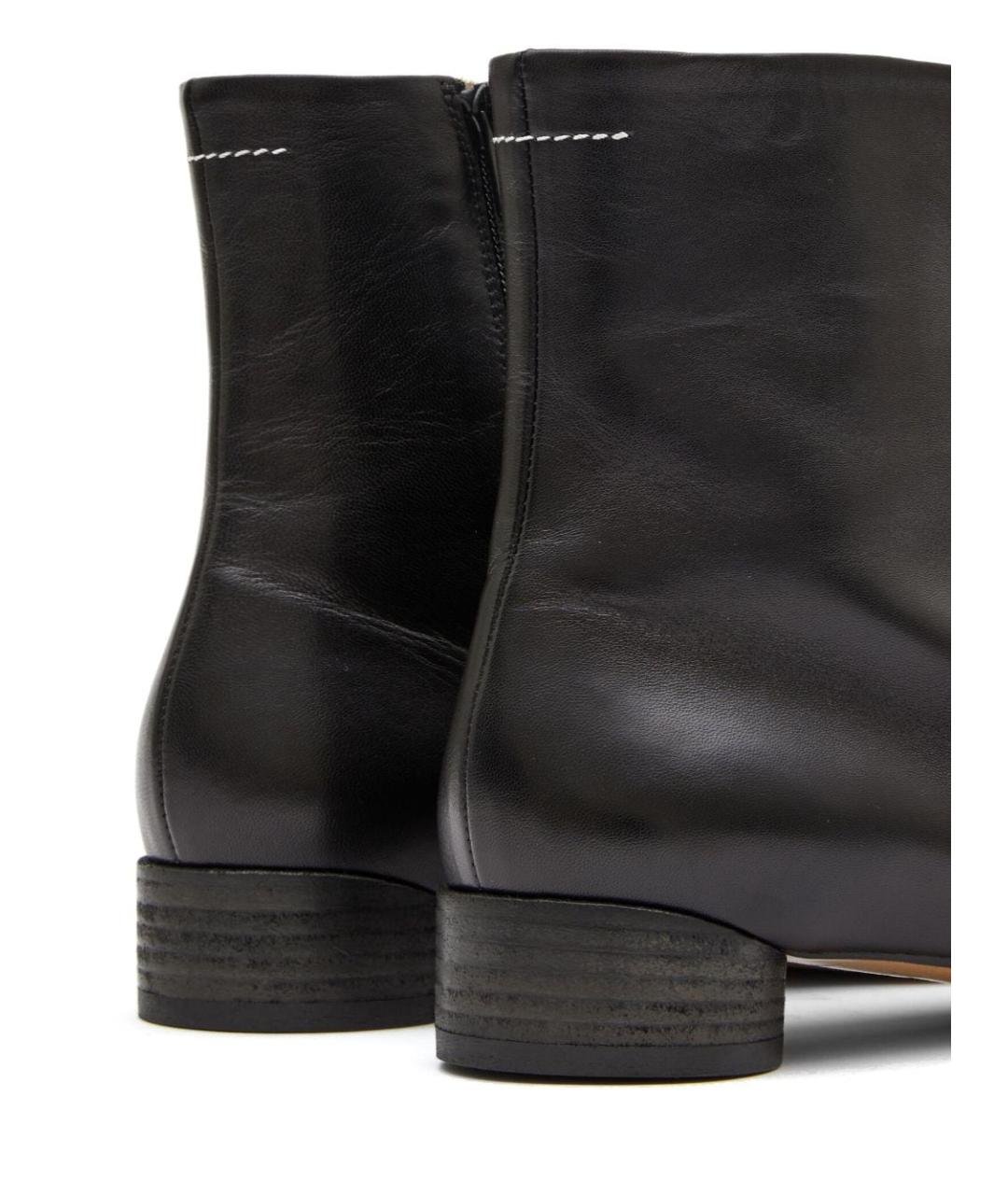 MM6 MAISON MARGIELA Черные кожаные сапоги, фото 5
