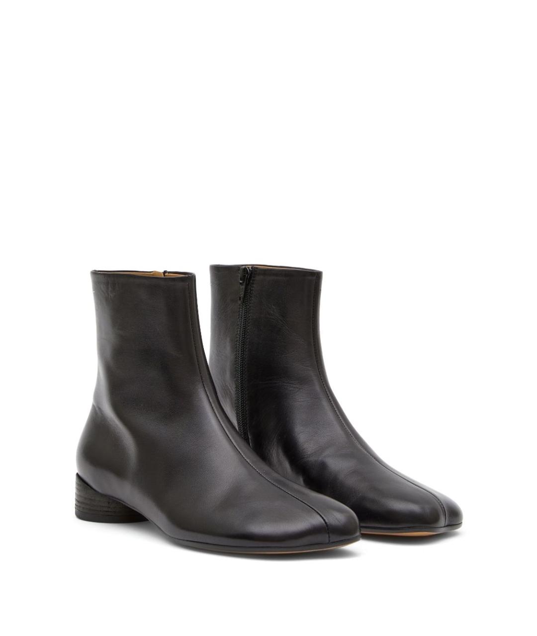 MM6 MAISON MARGIELA Черные кожаные сапоги, фото 4