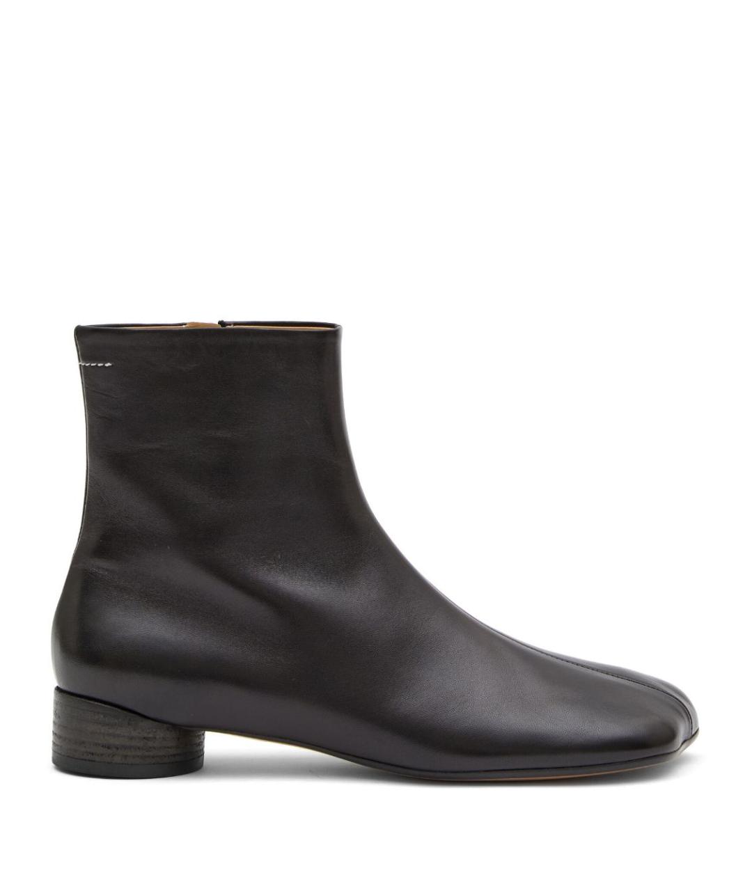 MM6 MAISON MARGIELA Черные кожаные сапоги, фото 1