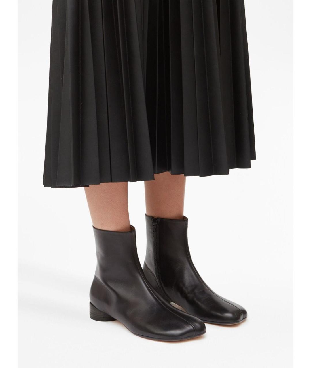 MM6 MAISON MARGIELA Черные кожаные сапоги, фото 6