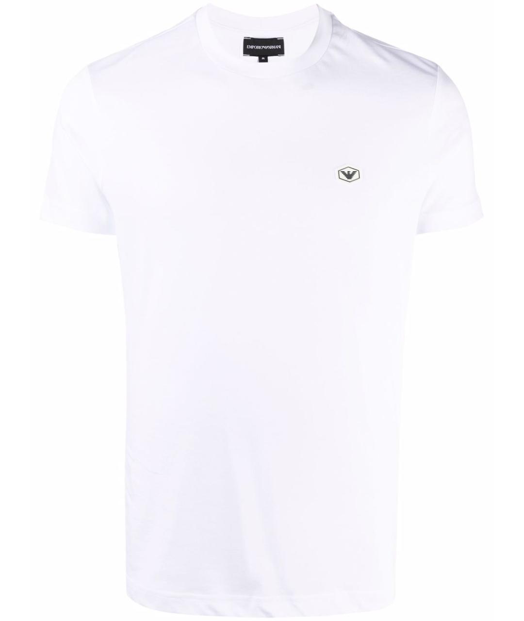 EMPORIO ARMANI Белая хлопковая футболка, фото 1