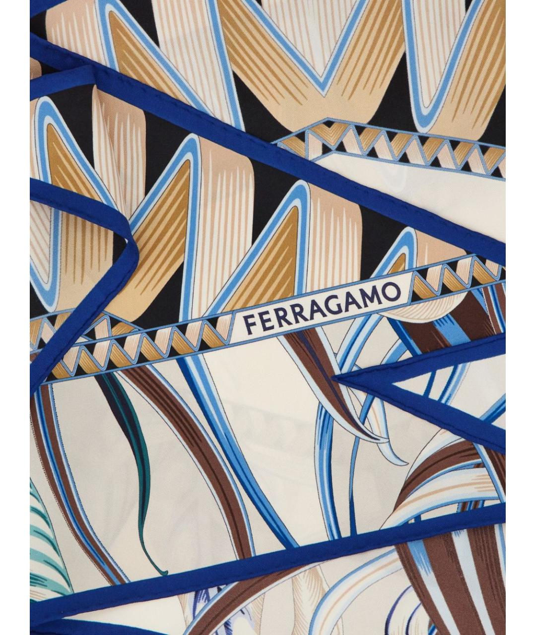 FERRAGAMO Мульти шелковый шарф, фото 3