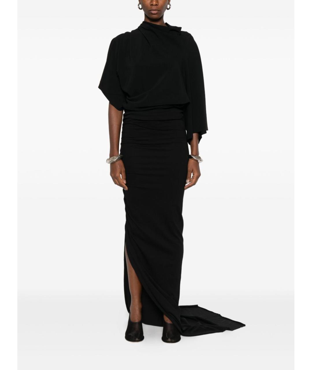 RICK OWENS DRKSHDW Черная юбка макси, фото 2