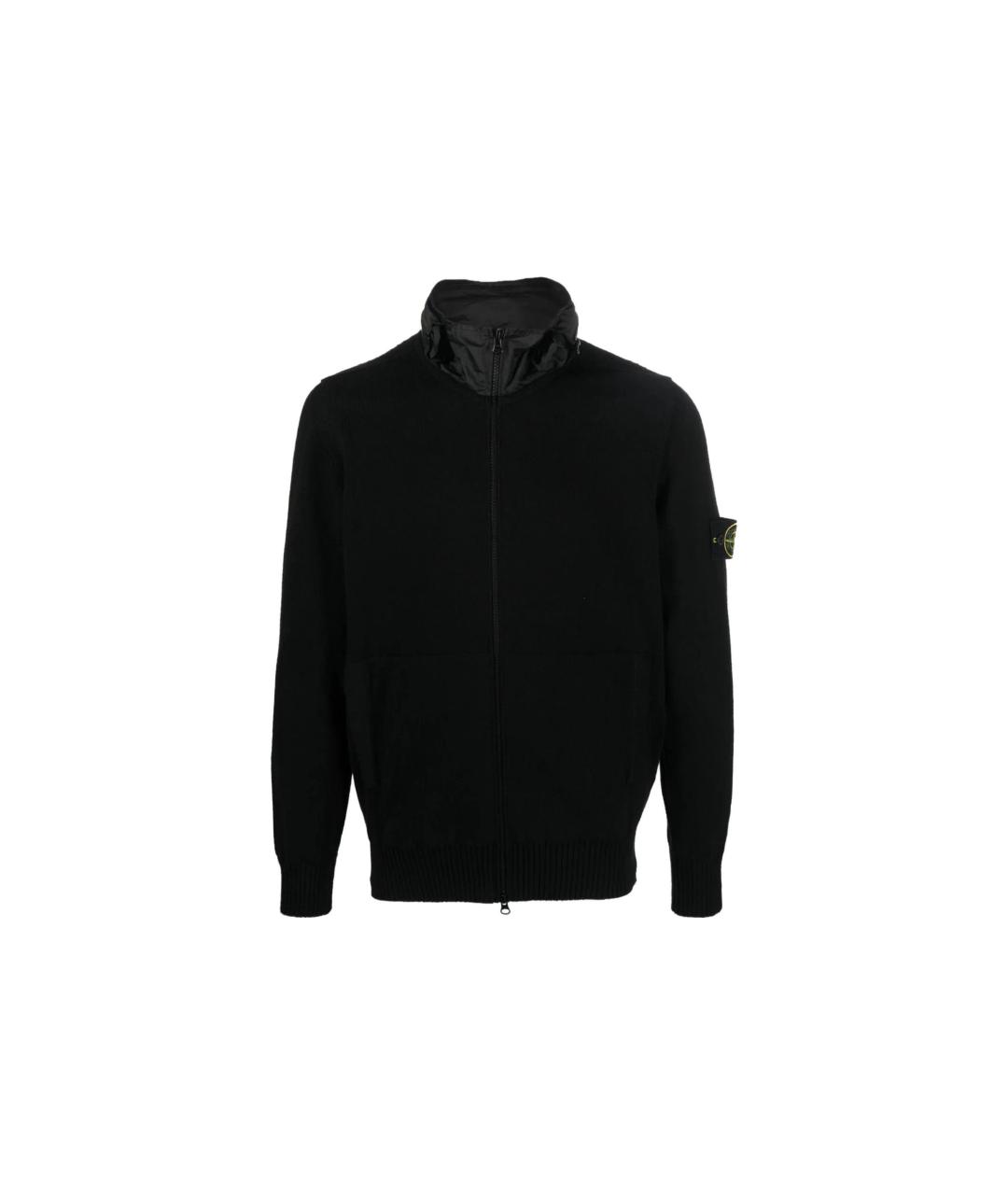 STONE ISLAND Черный кардиган, фото 1
