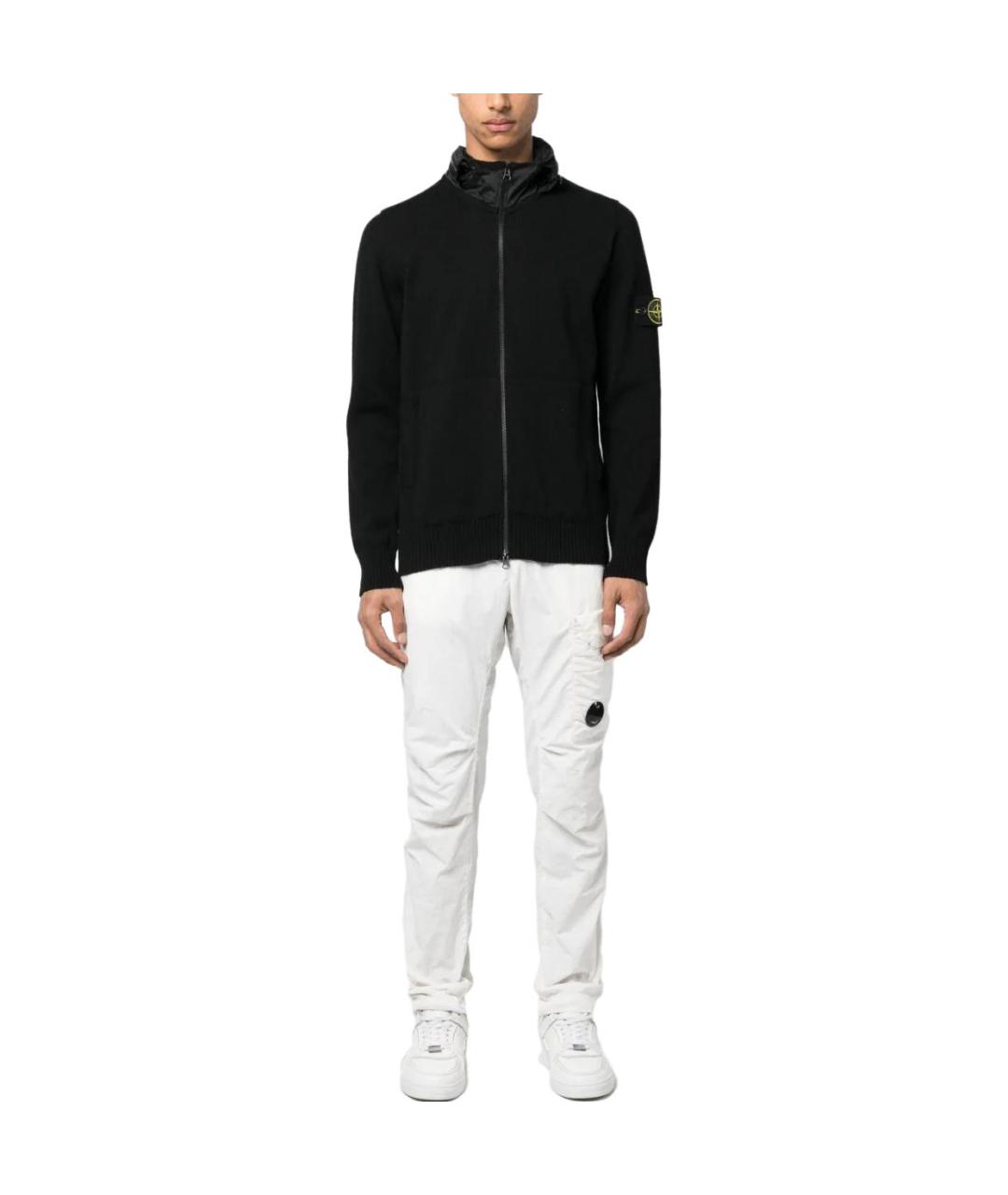 STONE ISLAND Черный кардиган, фото 2