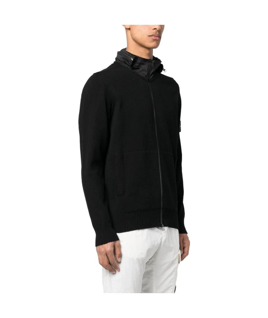 STONE ISLAND Черный кардиган, фото 3