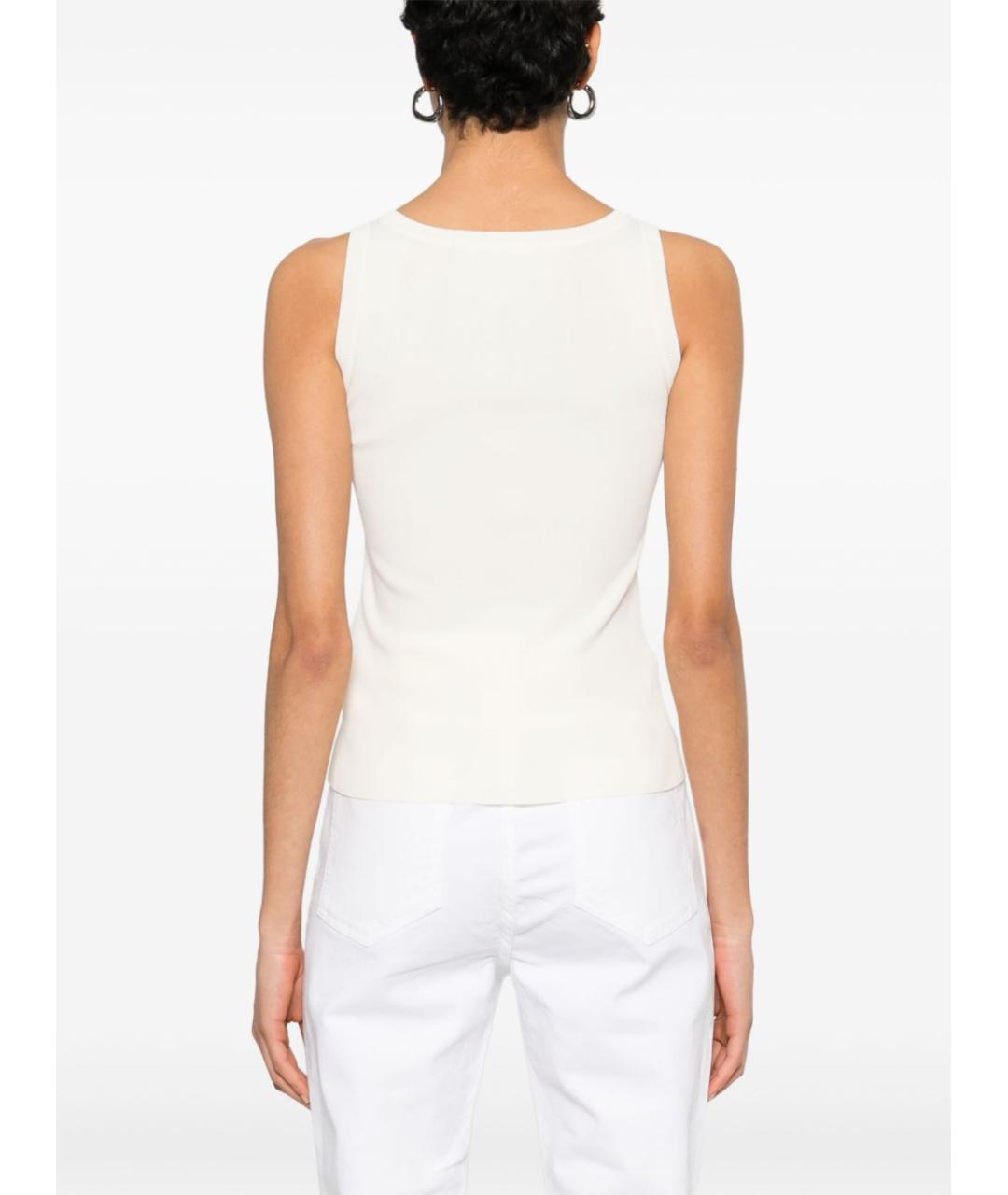 MAX MARA Белая вискозная майка, фото 4