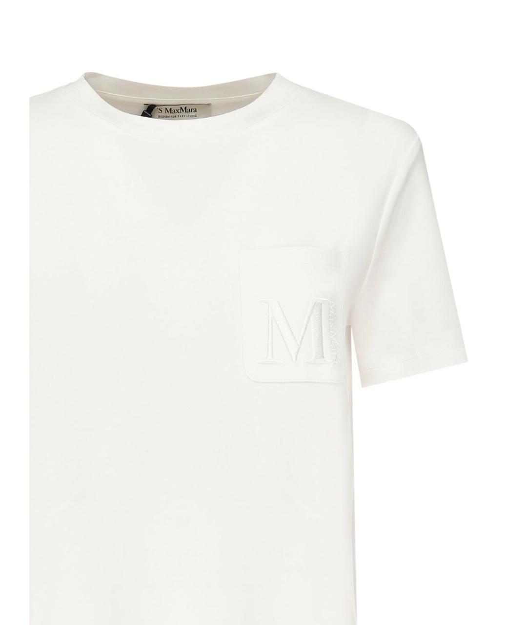 'S MAX MARA Белая футболка, фото 3