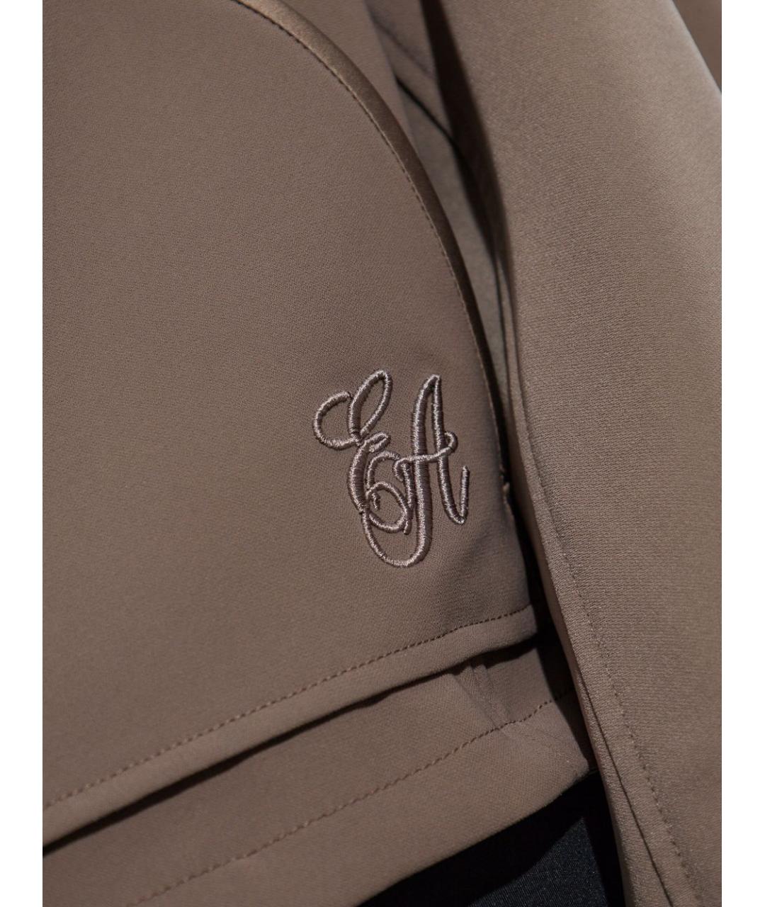 EMPORIO ARMANI Коричневая полиэстеровая куртка, фото 4