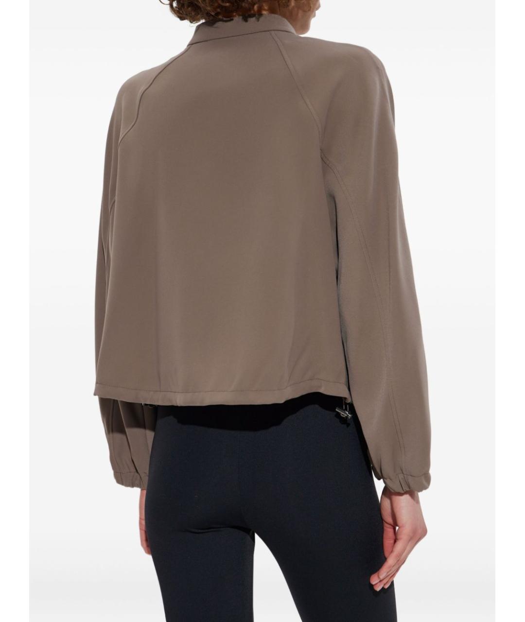 EMPORIO ARMANI Коричневая полиэстеровая куртка, фото 5