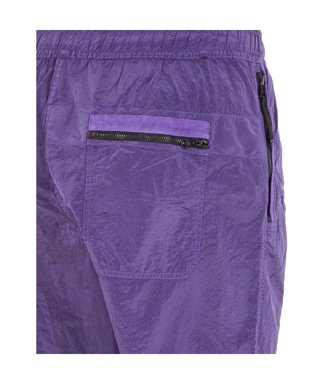 STONE ISLAND Фиолетовые повседневные брюки, фото 4