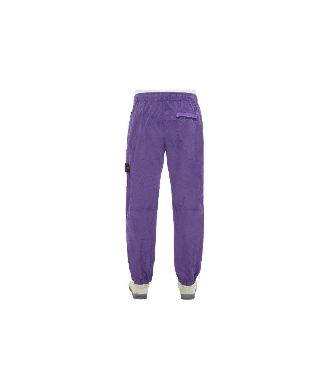STONE ISLAND Фиолетовые повседневные брюки, фото 2