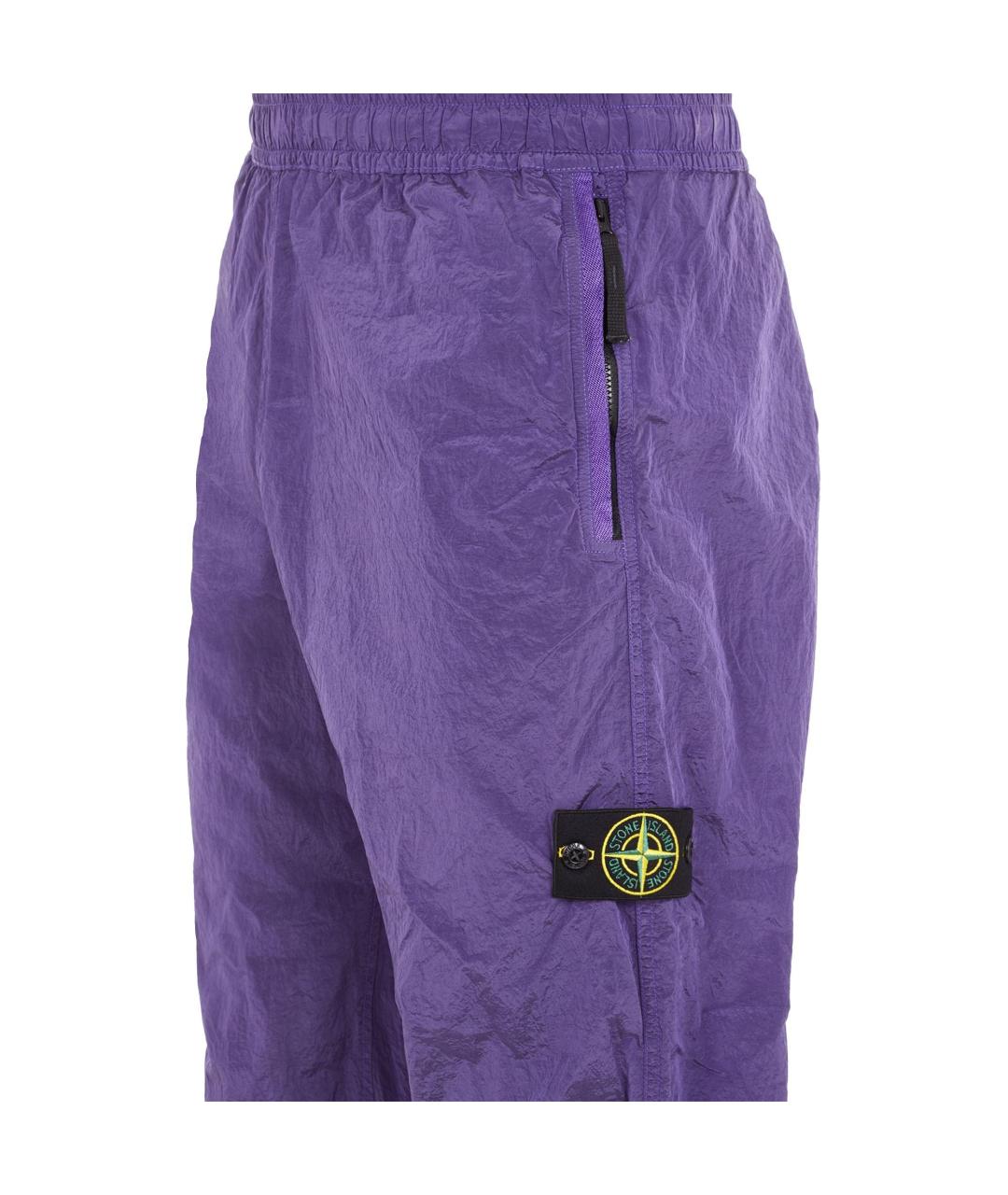 STONE ISLAND Фиолетовые повседневные брюки, фото 3