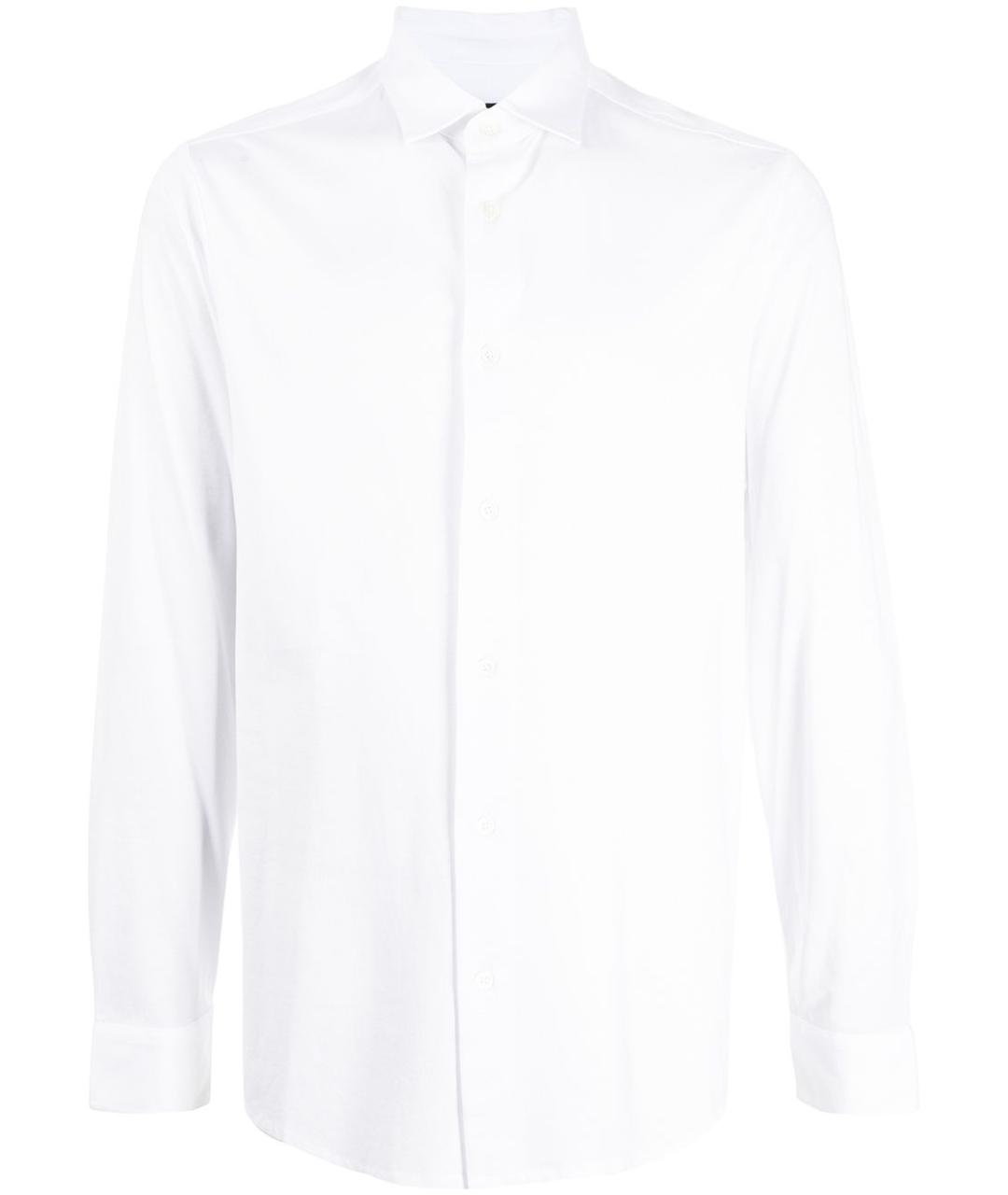EMPORIO ARMANI Белая хлопковая кэжуал рубашка, фото 1