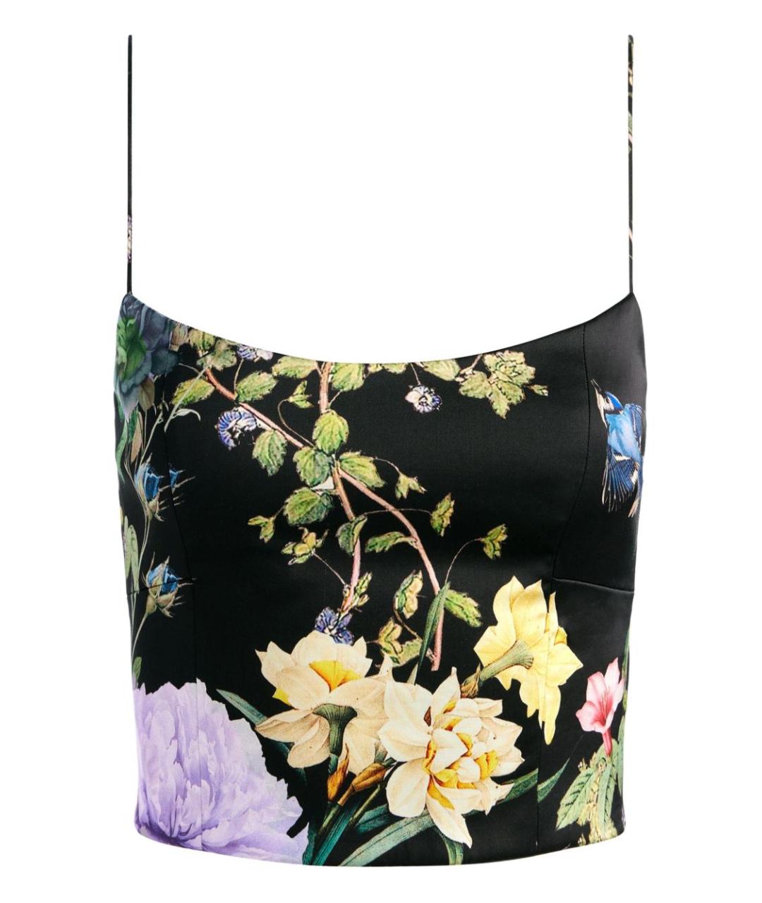 ALICE+OLIVIA Черная вискозная майка, фото 1