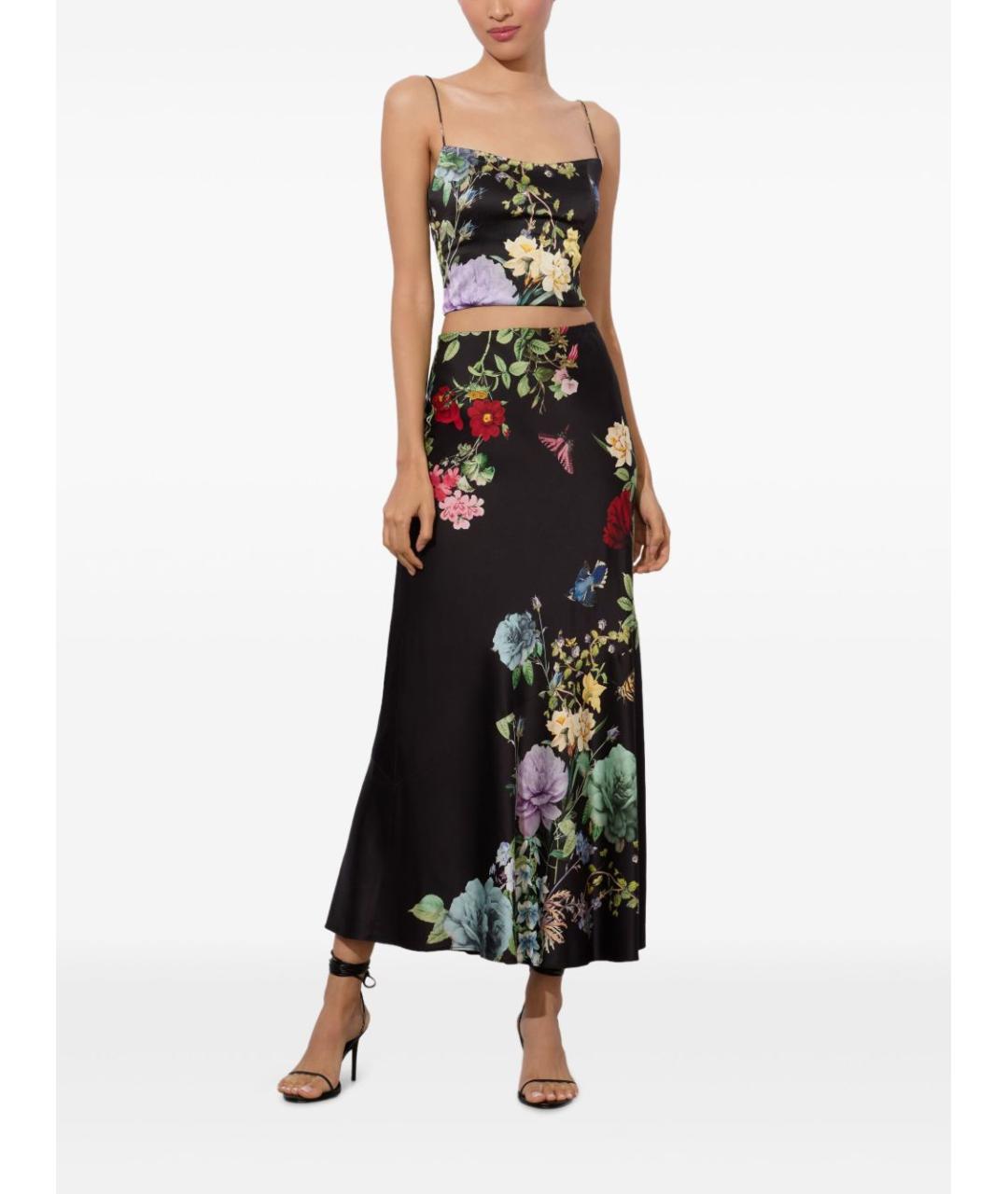 ALICE+OLIVIA Черная вискозная майка, фото 3
